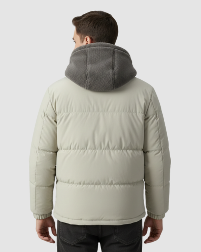Veste Homme Hiver à Capuche Doublée – Coupe Courte & Confort Quotidien