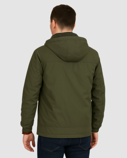 Veste d’hiver homme à capuche – Blouson chaud doublé polaire