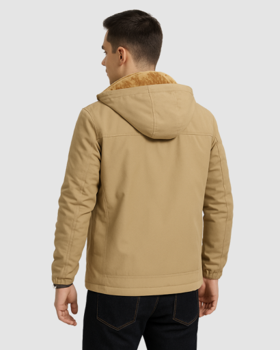 Veste d’hiver homme à capuche – Blouson chaud doublé polaire