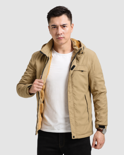 Veste d’hiver homme à capuche – Blouson chaud doublé polaire