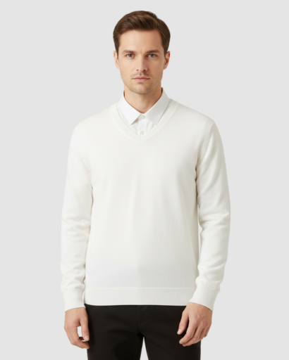 Pull Homme – Col V – Classique & Confortable