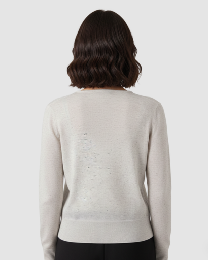 Cardigan ajusté à boutonnage classique et manches longues pour femme