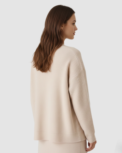Cardigan femme en cachemire doux gilet boutonné coupe confortable pull luxe hiver
