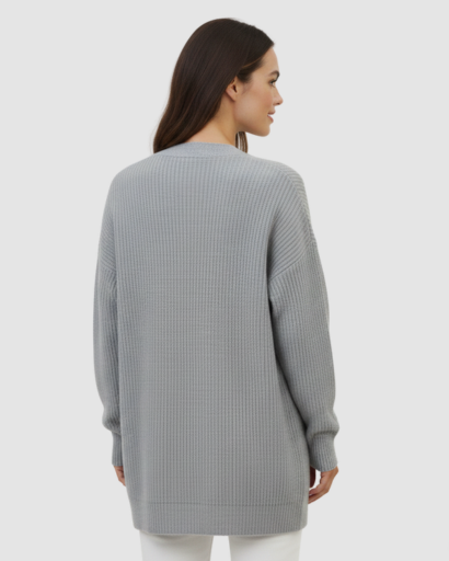 Cardigan femme en cachemire doux gilet boutonné coupe confortable pull luxe hiver