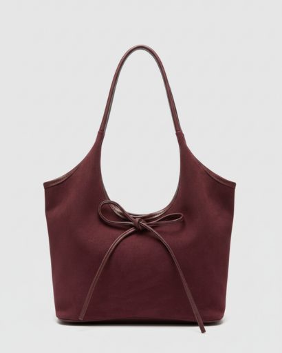 Sac à Main Cabas Minimaliste avec Détail Nœud Élégant