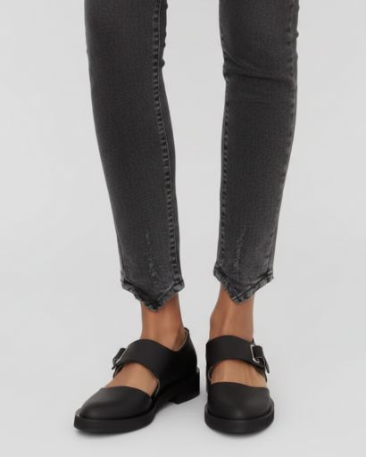 Chaussures Mary Jane à boucle et semelle crantée style Derby