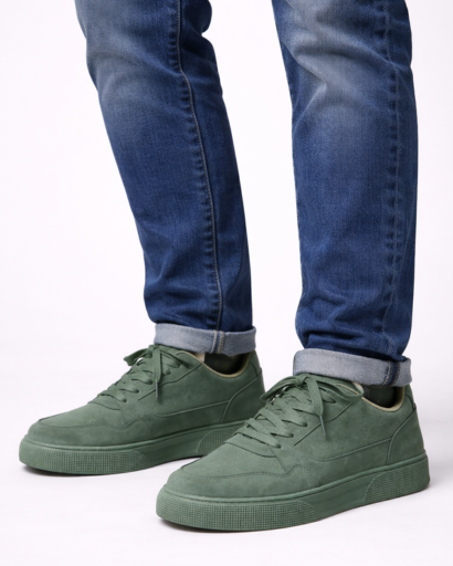 Baskets Homme Style Urbain à Lacets avec Semelle Épaisse Texturée et Empiècements Structurés