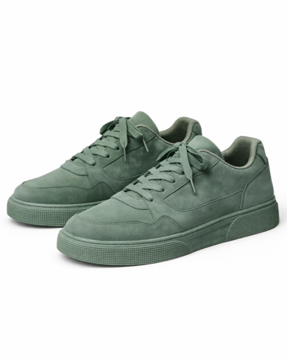 Baskets Homme Style Urbain à Lacets avec Semelle Épaisse Texturée et Empiècements Structurés