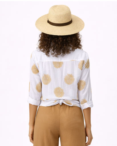 Chemise Femme Imprimé Floral Manches Longues