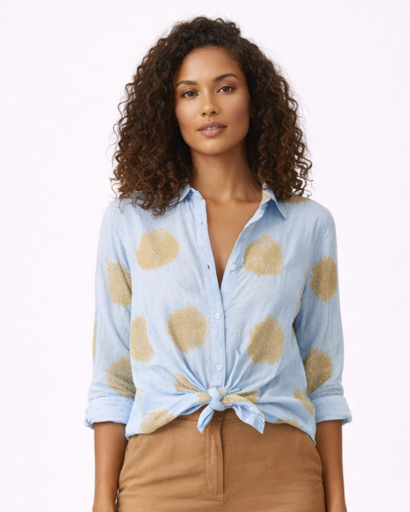 Chemise Femme Imprimé Floral Manches Longues