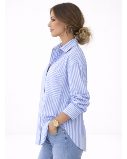Chemise oversize à rayures femme