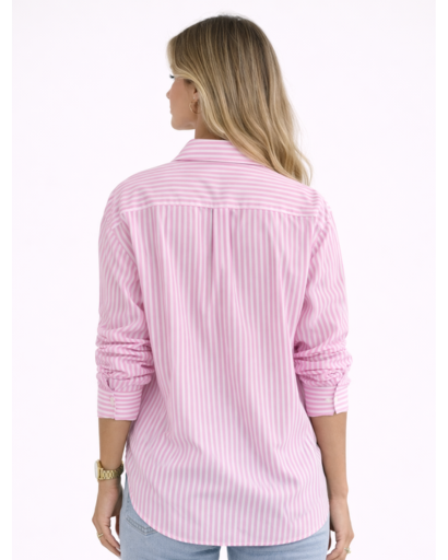 Chemise oversize à rayures femme