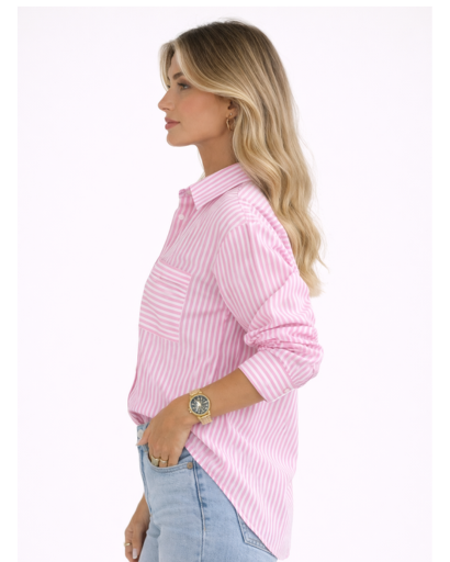 Chemise oversize à rayures femme