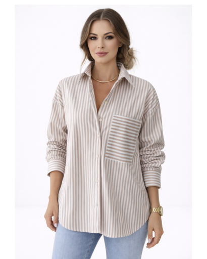 Chemise oversize à rayures femme