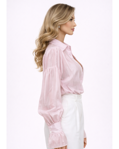 Chemise ample à manches bouffantes femme