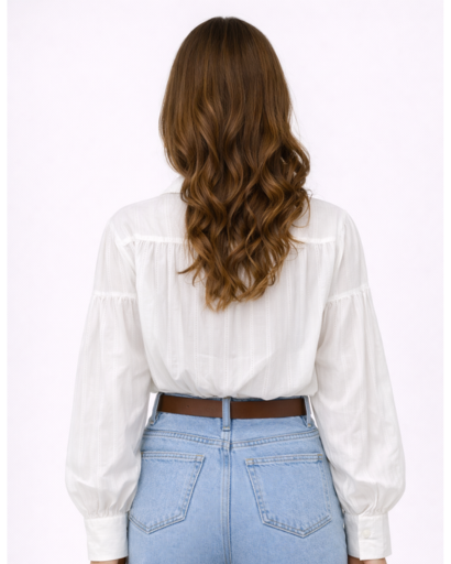 Chemise à manches bouffantes femme