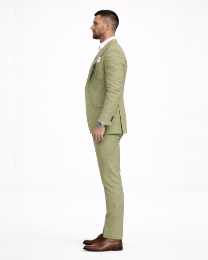 Costume homme 2 pièces – veste blazer à revers et pantalon coupe droite