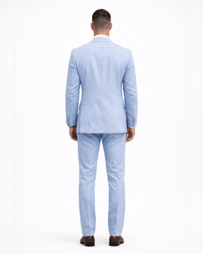 Costume homme 2 pièces – veste blazer à revers et pantalon coupe droite