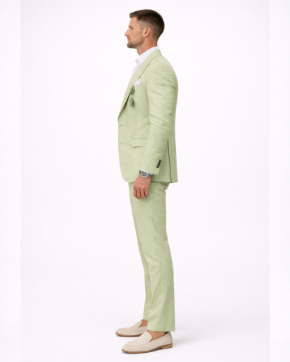 Costume homme 2 pièces – veste blazer à revers et pantalon coupe droite