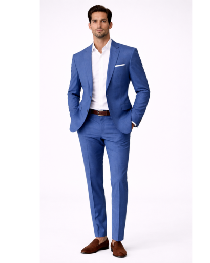 Costume homme 2 pièces – blazer à revers et pantalon droit