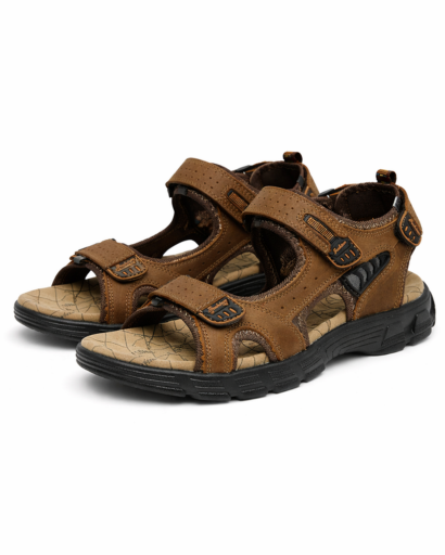Sandales homme à brides ajustables et semelle épaisse