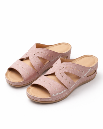 Mules femme ajourées à brides croisées