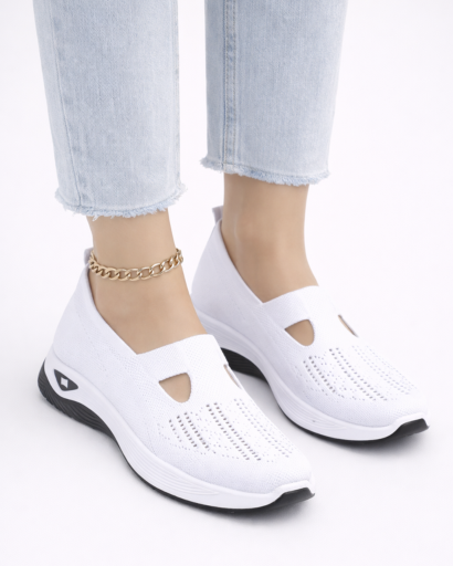 Baskets légères respirantes femme  semelle compensée