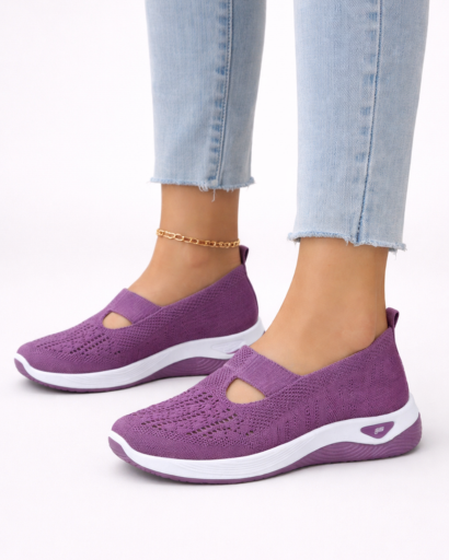 Baskets légères respirantes femme  semelle compensée