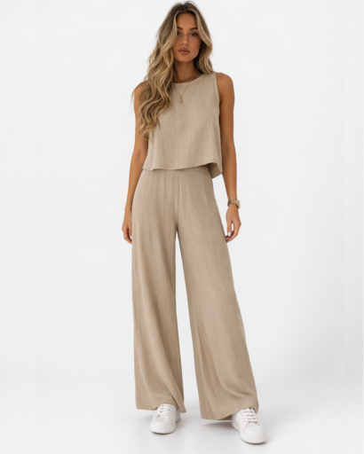 Ensemble Femme Débardeur et Pantalon Large