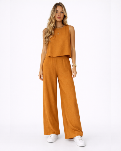 Ensemble Femme Débardeur et Pantalon Large