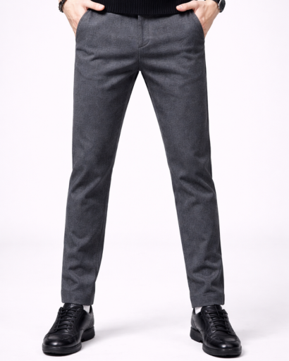 Pantalon Homme Slim Élégant Coupe Ajustée
