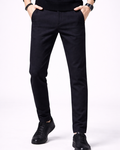 Pantalon Homme Slim Élégant Coupe Ajustée
