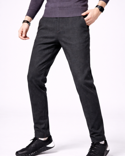 Pantalon Homme Slim Élégant Coupe Ajustée