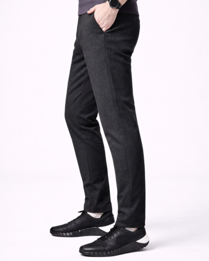 Pantalon Homme Slim Élégant Coupe Ajustée