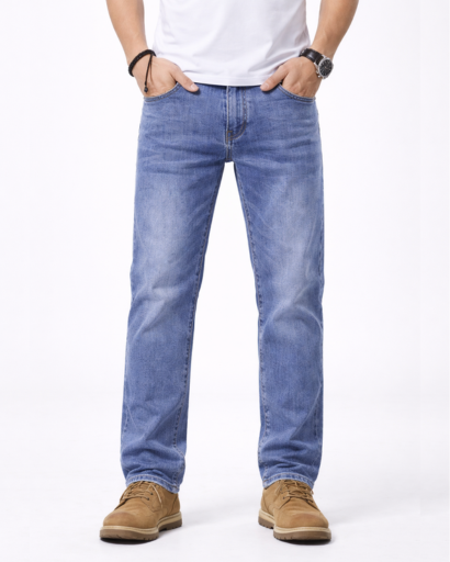 Jean Homme Coupe Droite Style Classique
