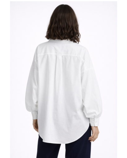 Chemise femme oversize boutonnée col classique