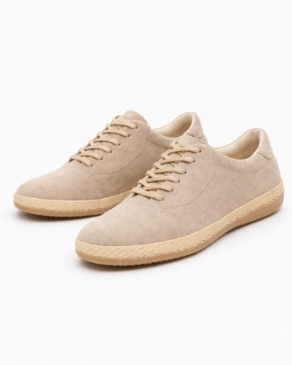 Baskets Femme à Lacets avec Semelle Texturée et Design Minimaliste