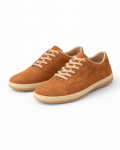 Baskets Femme à Lacets avec Semelle Texturée et Design Minimaliste