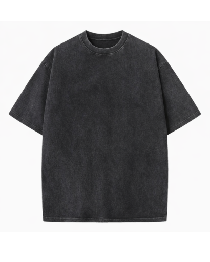 T-Shirt Homme Oversize Col Rond avec Effet Délavé