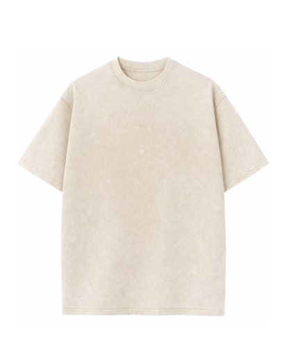 T-Shirt Homme Oversize Col Rond avec Effet Délavé