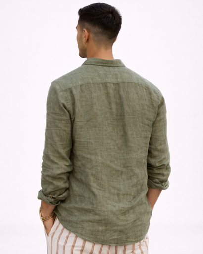 Chemise homme légère coupe décontractée à manches longues
