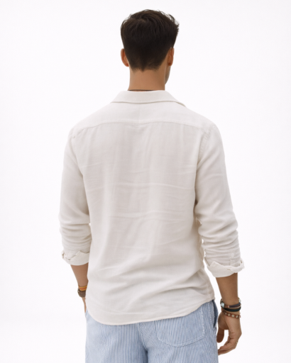 Chemise homme légère coupe décontractée à manches longues