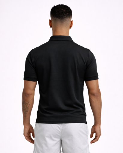 Polo homme ajusté à zip col classique manches courtes