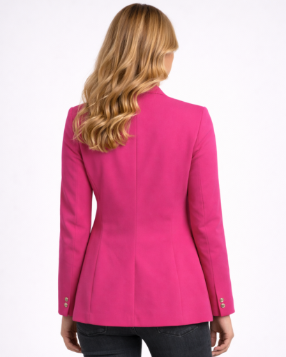 Blazer Femme Coupe Ajustée Col Tailleur Bouton Simple – Tenue Bureau Chic | Invitée de Mariage & Style