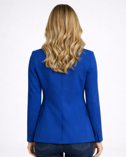 Blazer Femme Coupe Ajustée Col Tailleur Bouton Simple – Tenue Bureau Chic | Invitée de Mariage & Style