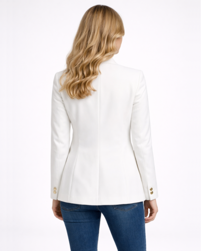 Blazer Femme Coupe Ajustée Col Tailleur Bouton Simple – Tenue Bureau Chic | Invitée de Mariage & Style