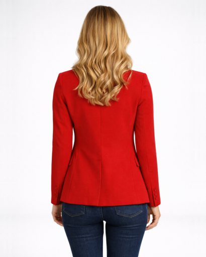 Blazer Femme Coupe Ajustée Col Tailleur Bouton Simple – Tenue Bureau Chic | Invitée de Mariage & Style