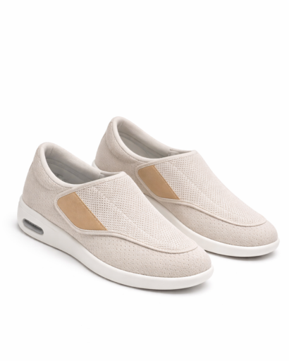 Baskets Slip-On Homme à Maille Texturée Semelle Épaisse