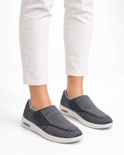 Baskets Slip-On Homme à Maille Texturée Semelle Épaisse