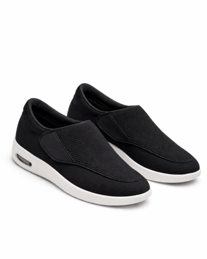 Baskets Slip-On Homme à Maille Texturée Semelle Épaisse